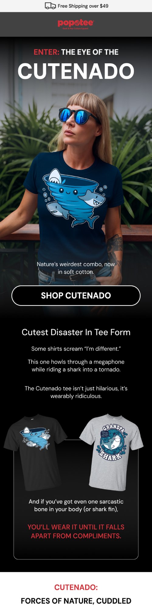 Promote 1 design from Shark Week collection