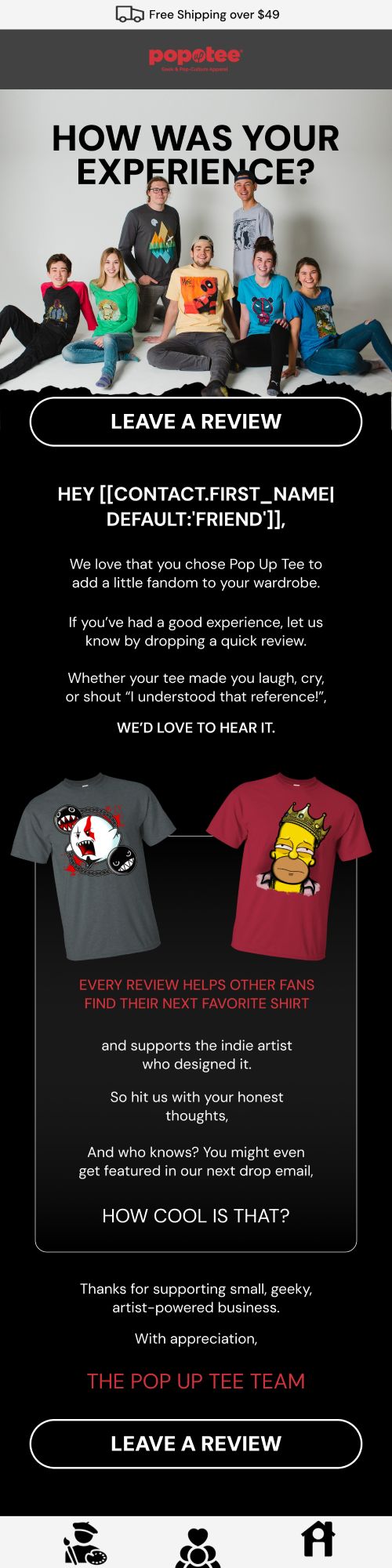 Review request email