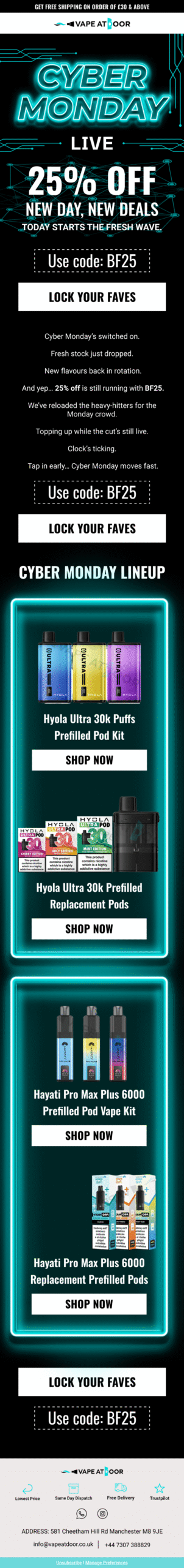 C1 Cyber Monday Launch, New Day, New Deals