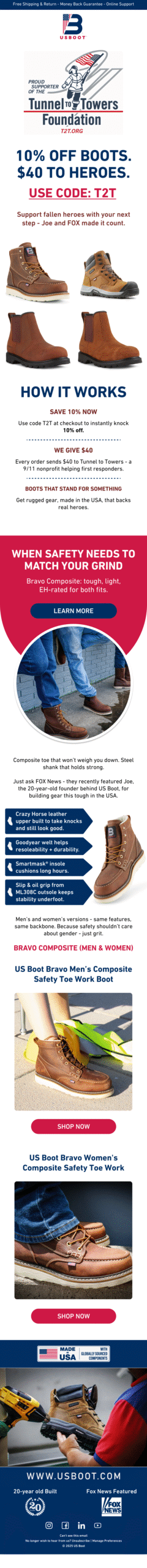 Campaign 5_ Bravo Composite Safety Toe Work Boot for Men and Women