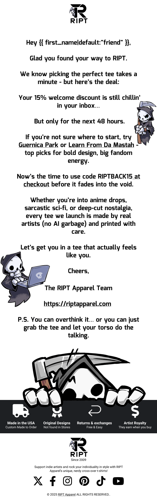 Ript Apparel - WELCOME 8