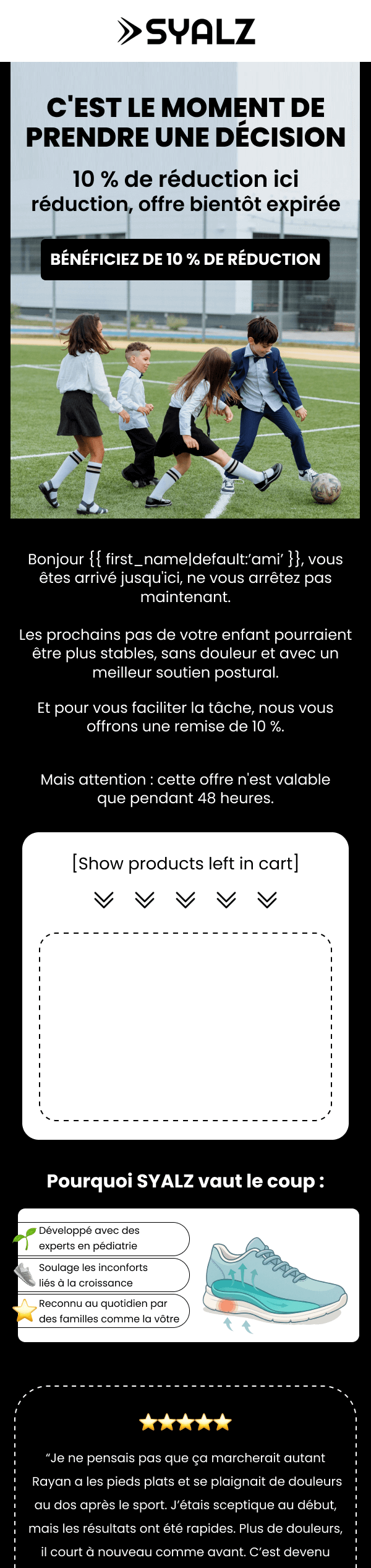 Syalz - Checkout Abandonment 3 - Customers