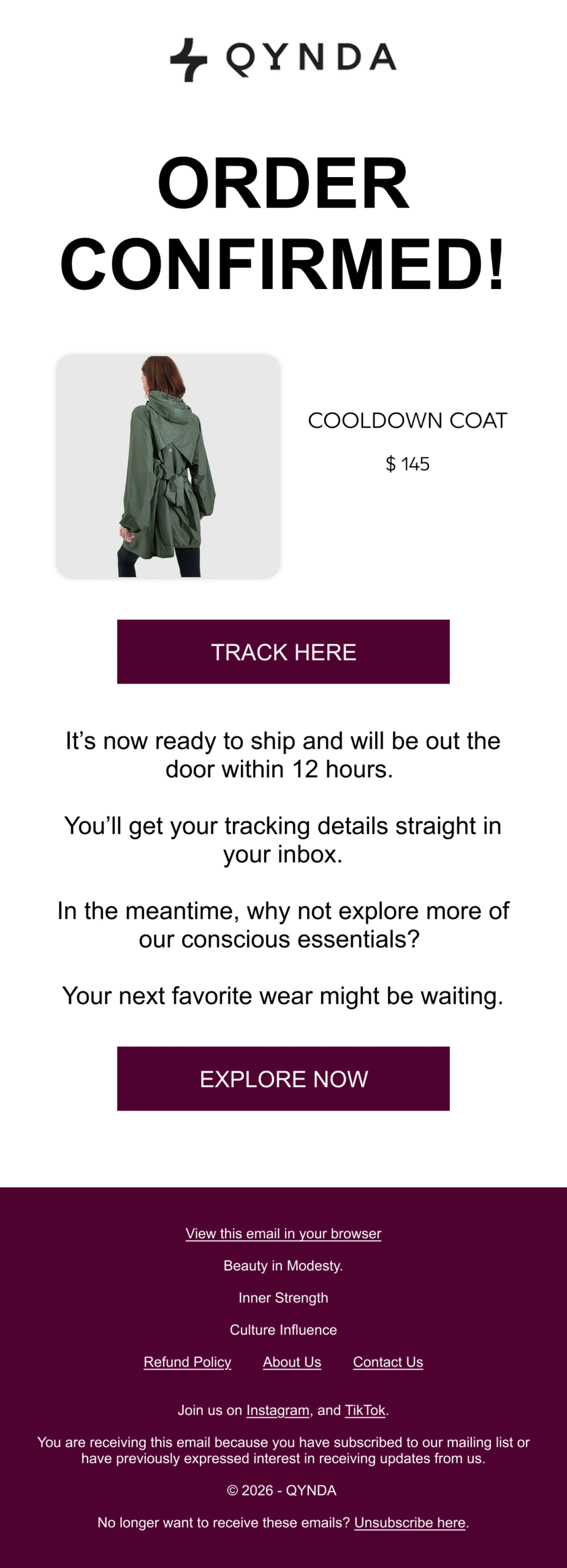 Post purchase - Order update